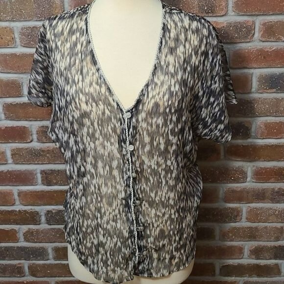 Converse Sheer Button Down Shirt - Picture 1 of 6